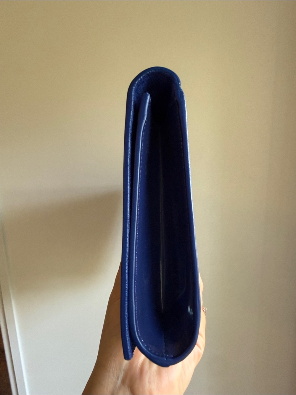 YSL Blue Patent Leather Clutch - Picture 8 of 9